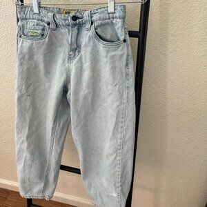 Empyre Loose Fit Light Wash Cropped Denim Skate Jeans Size 24